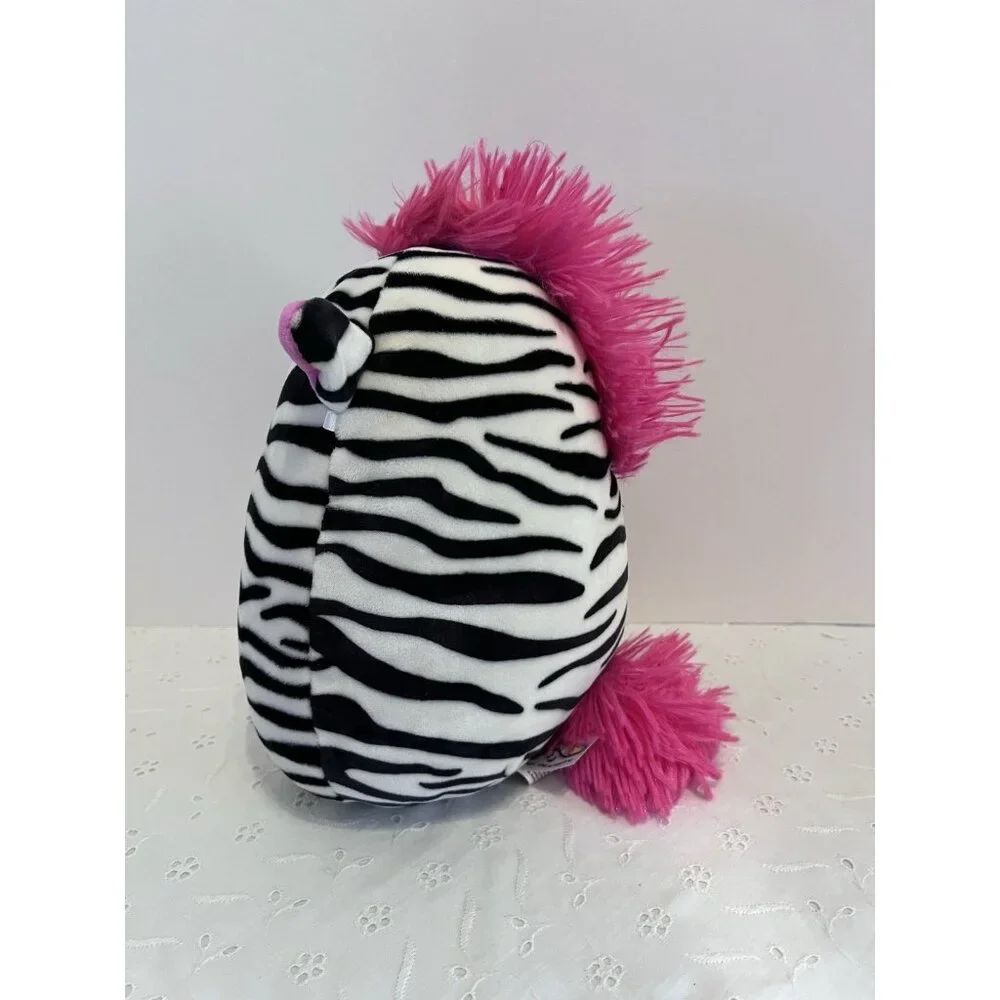 Freddie Zebra Original Squishmallow Zebra Super Soft Plush Pillow Pink Ears 10